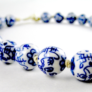 Chinese Porcelain Necklace